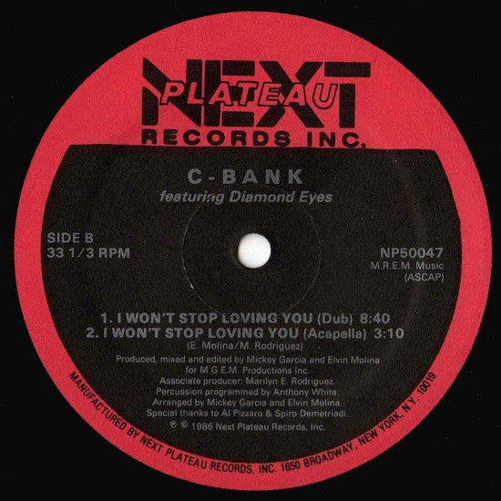 Master Release: I Won't Stop Loving You by C-Bank
