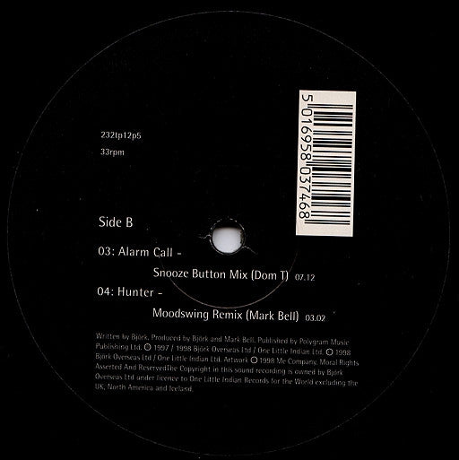 Release: Alarm Call-Vinyl-UK-1998-232tp12p5-5588