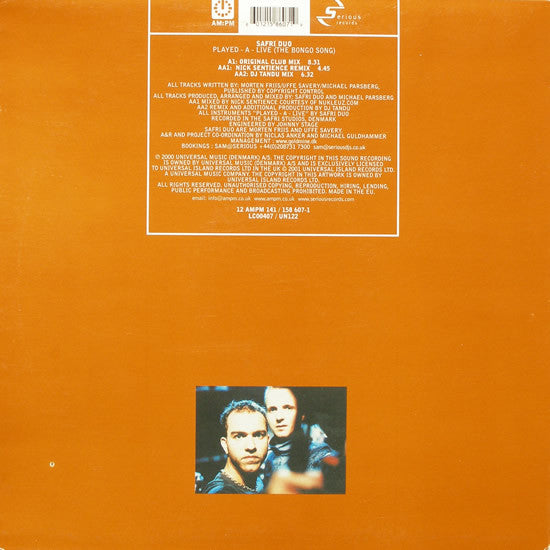 Master Release: Played-A-Live (The Bongo Song) by Safri Duo